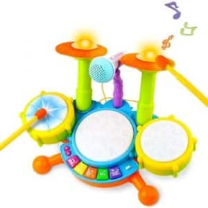 Batterie Jouet Enfant 2-5 Ans – Kit Jazz Avec Tabouret – Instrument Musical éducatif – Cadeau Fille Garçon - 14